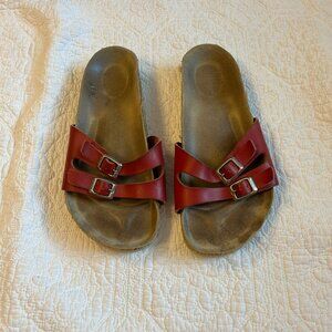 Red/Maroon Birkenstock Ibiza Shoes
